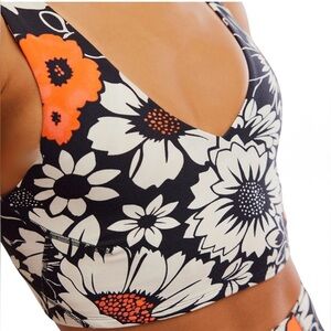 FP Movement • Never Better Crop Top • Floral Tuxedo Combo • NWT $68